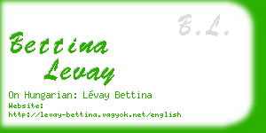 bettina levay business card